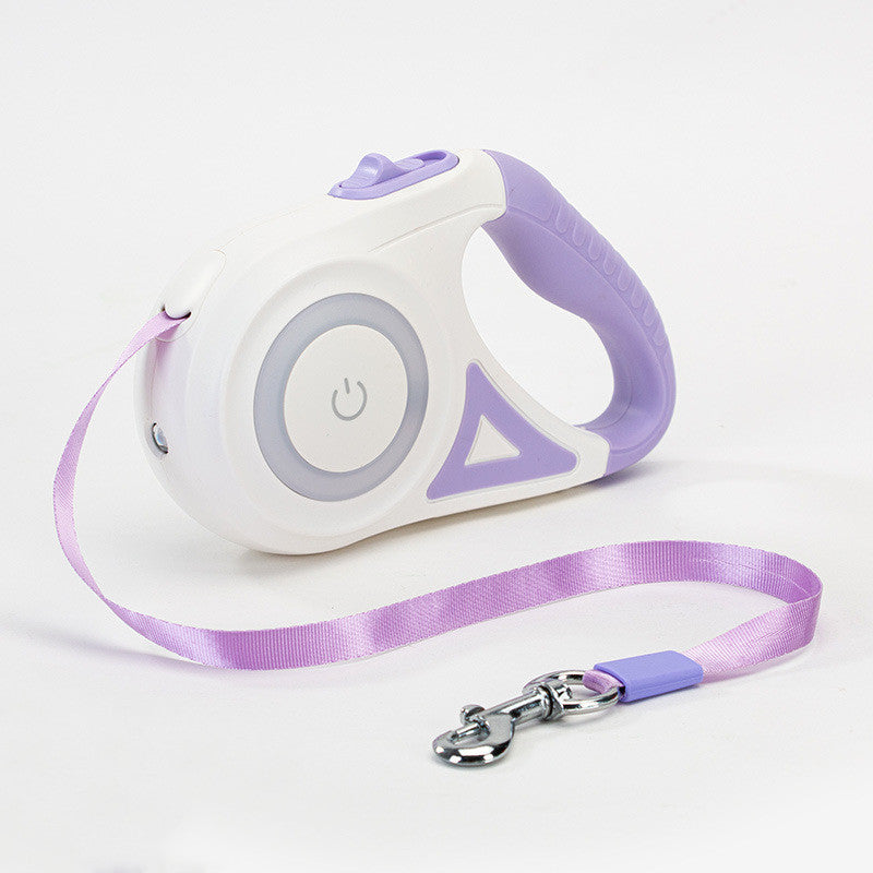 Retractable Dog Leash with LED Light – Automatic Pet Leash & Collar for Small & Medium Dogs