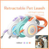 Retractable Dog Leash with LED Light – Automatic Pet Leash & Collar for Small & Medium Dogs