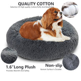 Calming Fluffy Donut Dog Bed