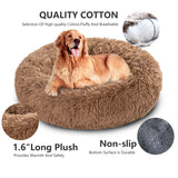 Calming Fluffy Donut Dog Bed