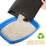 Double-Layer Cat Litter Mat – Waterproof Non-Slip Litter Trapper Mat (24" × 15", Black)