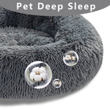 Calming Fluffy Donut Dog Bed