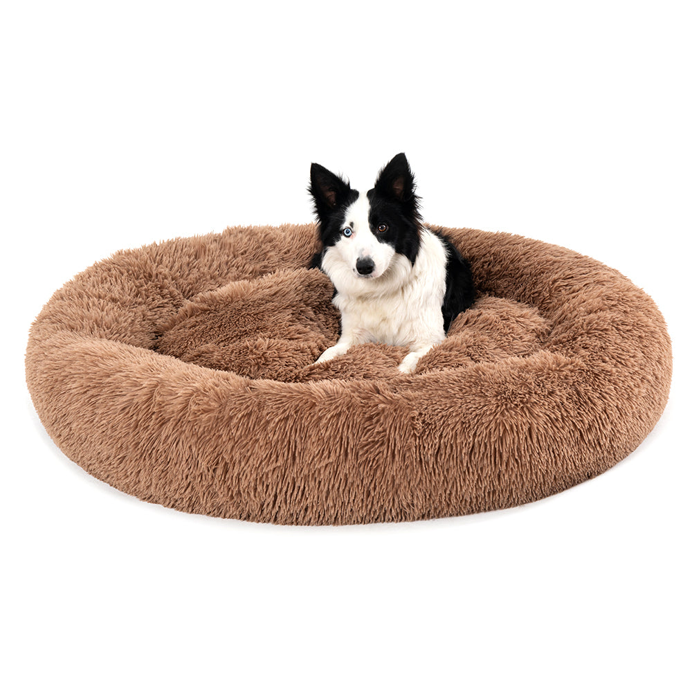 Calming Fluffy Donut Dog Bed