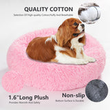 Calming Fluffy Donut Dog Bed