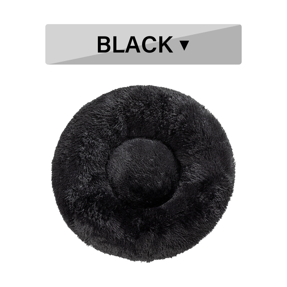 Calming Fluffy Donut Dog Bed