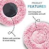 Calming Fluffy Donut Dog Bed