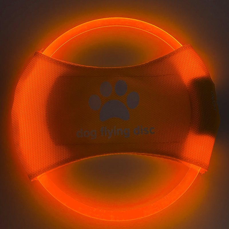LED Glow Dog Frisbee ? Rechargeable Flying Disc for Interactive Night Play & Outdoor Fetch