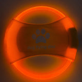 LED Glow Dog Frisbee ? Rechargeable Flying Disc for Interactive Night Play & Outdoor Fetch