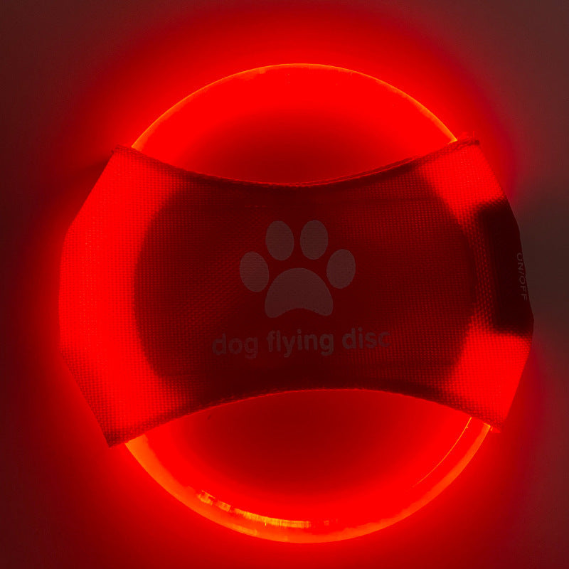 LED Glow Dog Frisbee ? Rechargeable Flying Disc for Interactive Night Play & Outdoor Fetch
