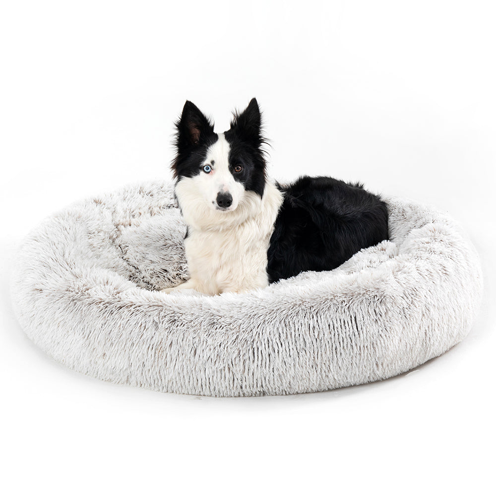 Calming Fluffy Donut Dog Bed