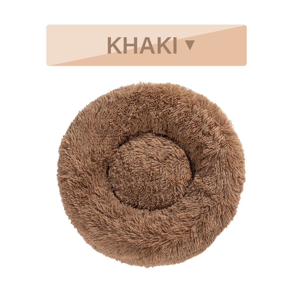 Calming Fluffy Donut Dog Bed