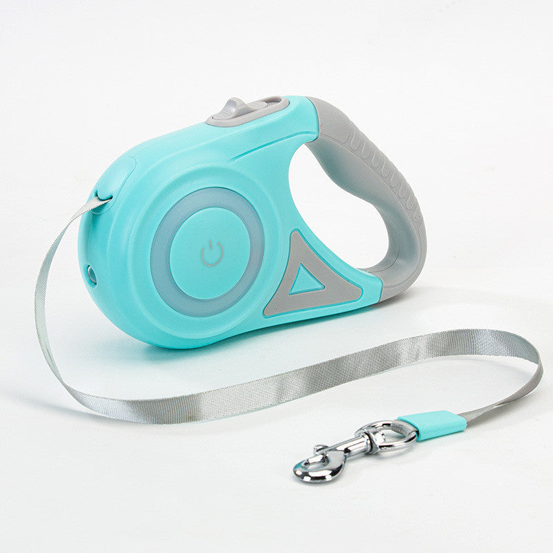 Retractable Dog Leash with LED Light – Automatic Pet Leash & Collar for Small & Medium Dogs