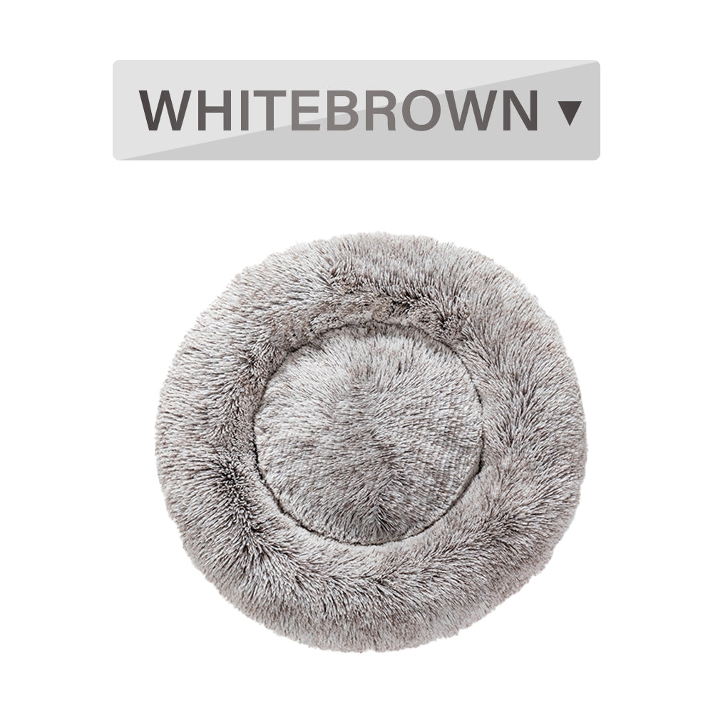 Calming Fluffy Donut Dog Bed