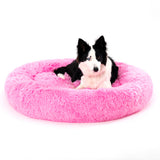 Calming Fluffy Donut Dog Bed