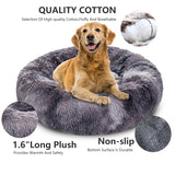 Calming Fluffy Donut Dog Bed