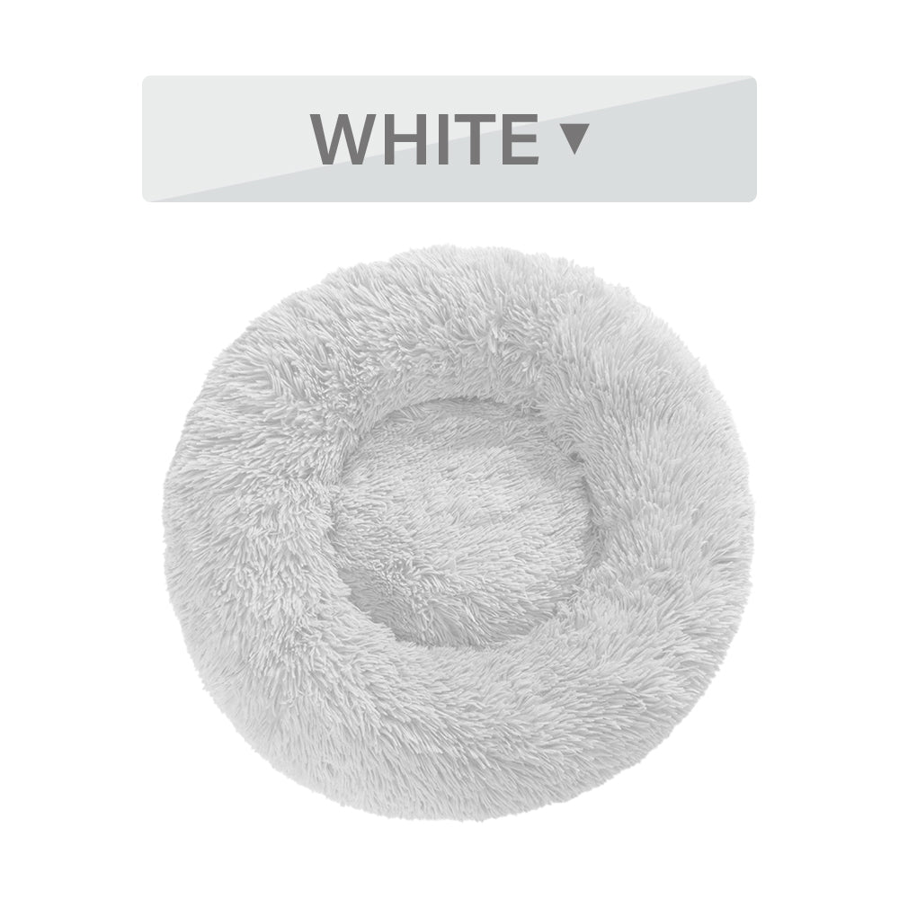 Calming Fluffy Donut Dog Bed