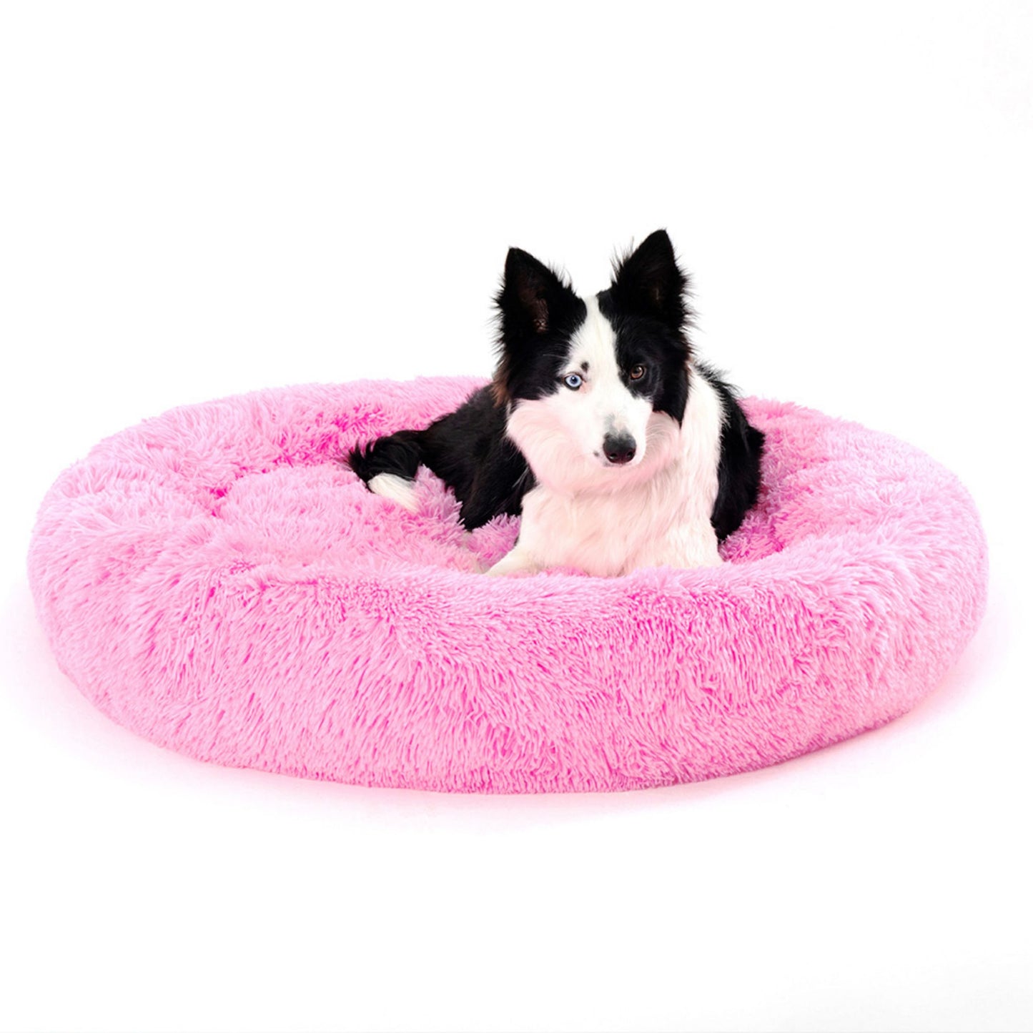 Calming Fluffy Donut Dog Bed