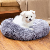 Calming Fluffy Donut Dog Bed