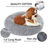 Calming Fluffy Donut Dog Bed