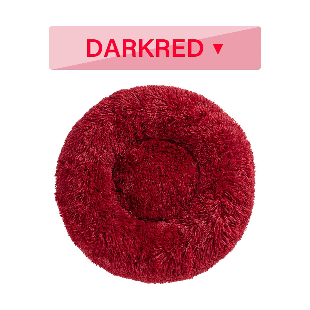 Calming Fluffy Donut Dog Bed