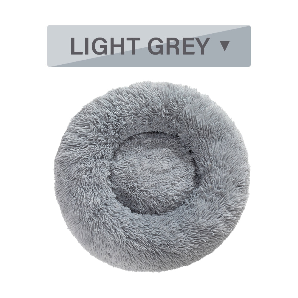 Calming Fluffy Donut Dog Bed