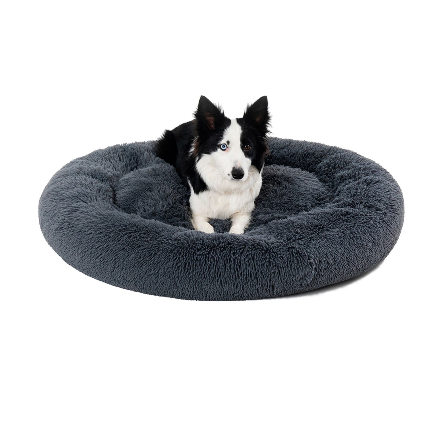 Calming Fluffy Donut Dog Bed