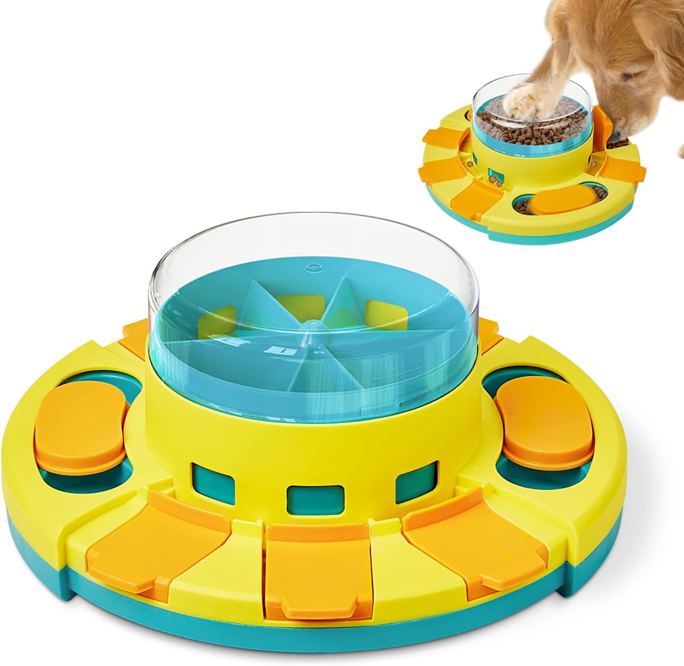 2-Level Interactive Dog Puzzle Toy – Slow Feeder Treat Dispenser for Mental Enrichment & IQ Training