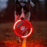 LED Glow Dog Frisbee ? Rechargeable Flying Disc for Interactive Night Play & Outdoor Fetch