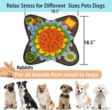 Interactive Dog Snuffle Mat – Slow Feeding Puzzle for Mental Enrichment, Foraging Training & Stress Relief (Orange)