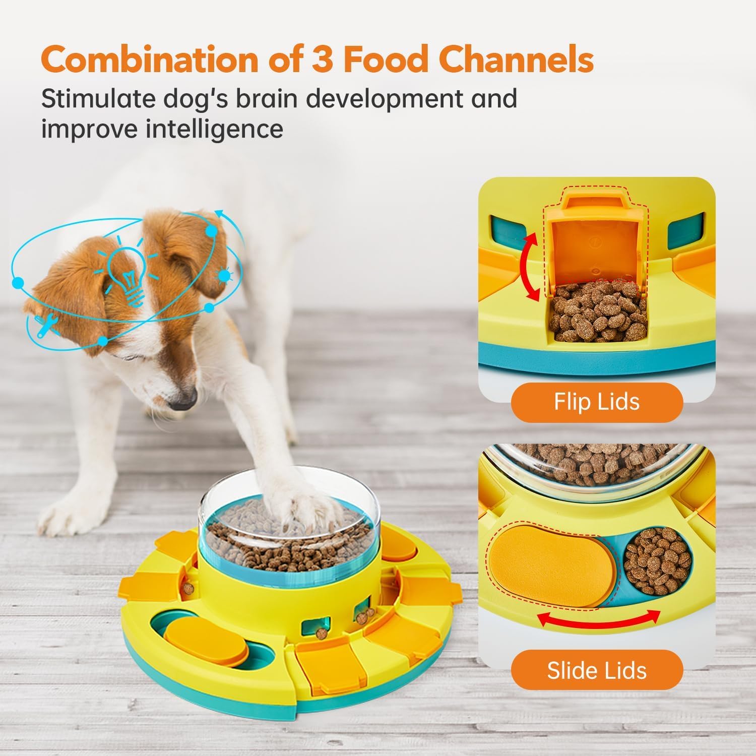 2-Level Interactive Dog Puzzle Toy – Slow Feeder Treat Dispenser for Mental Enrichment & IQ Training