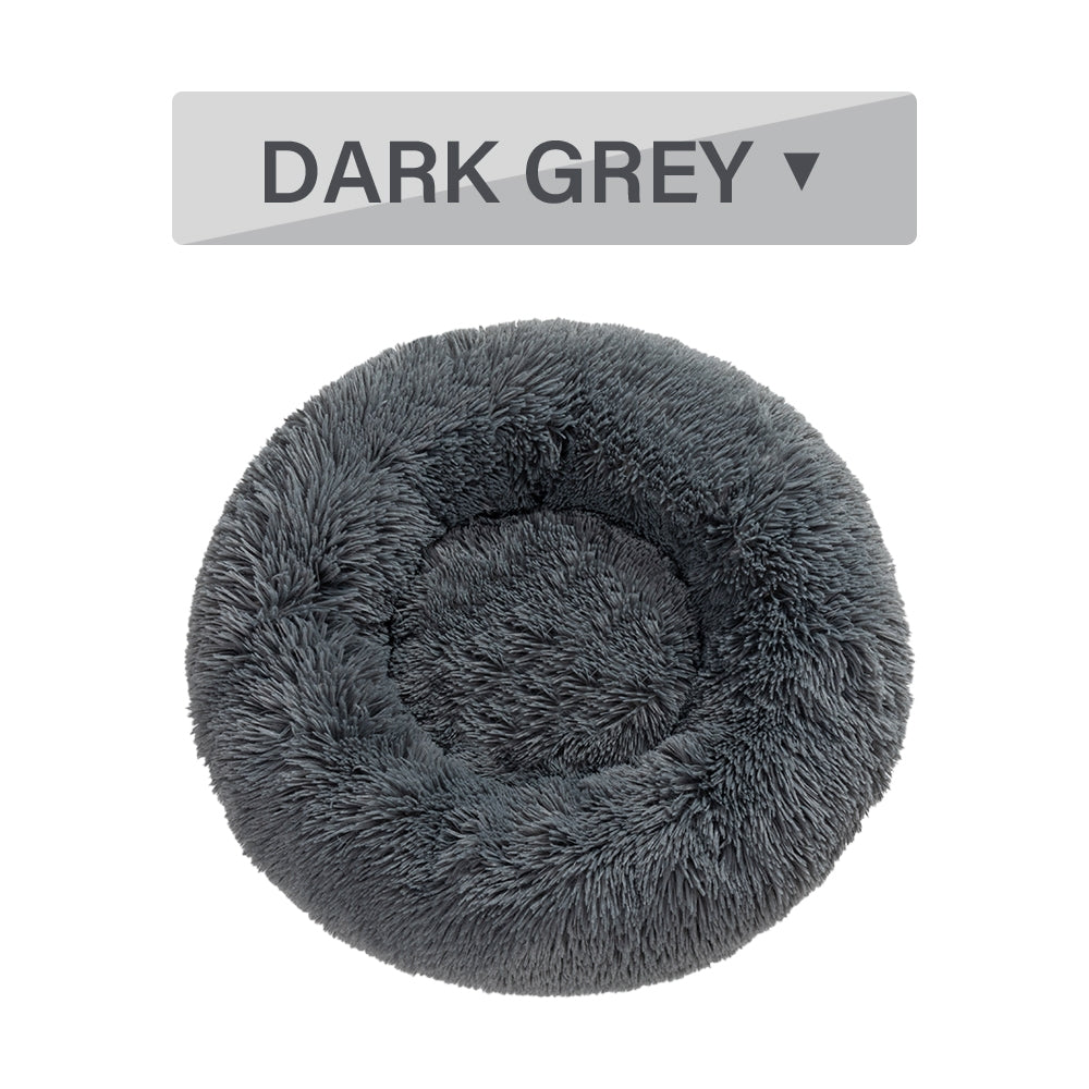 Calming Fluffy Donut Dog Bed