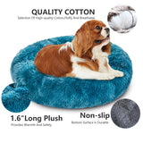 Calming Fluffy Donut Dog Bed