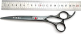 Titanium Professional Dog Grooming Scissors Set,Straight & Thinning & Curved Scissors 4Pcs Set for Dog Grooming (Bright Black)