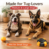 Interactive Tug of War Dog Toy – Heavy-Duty Suction Cup for Medium & Large Dogs (Black & Orange)