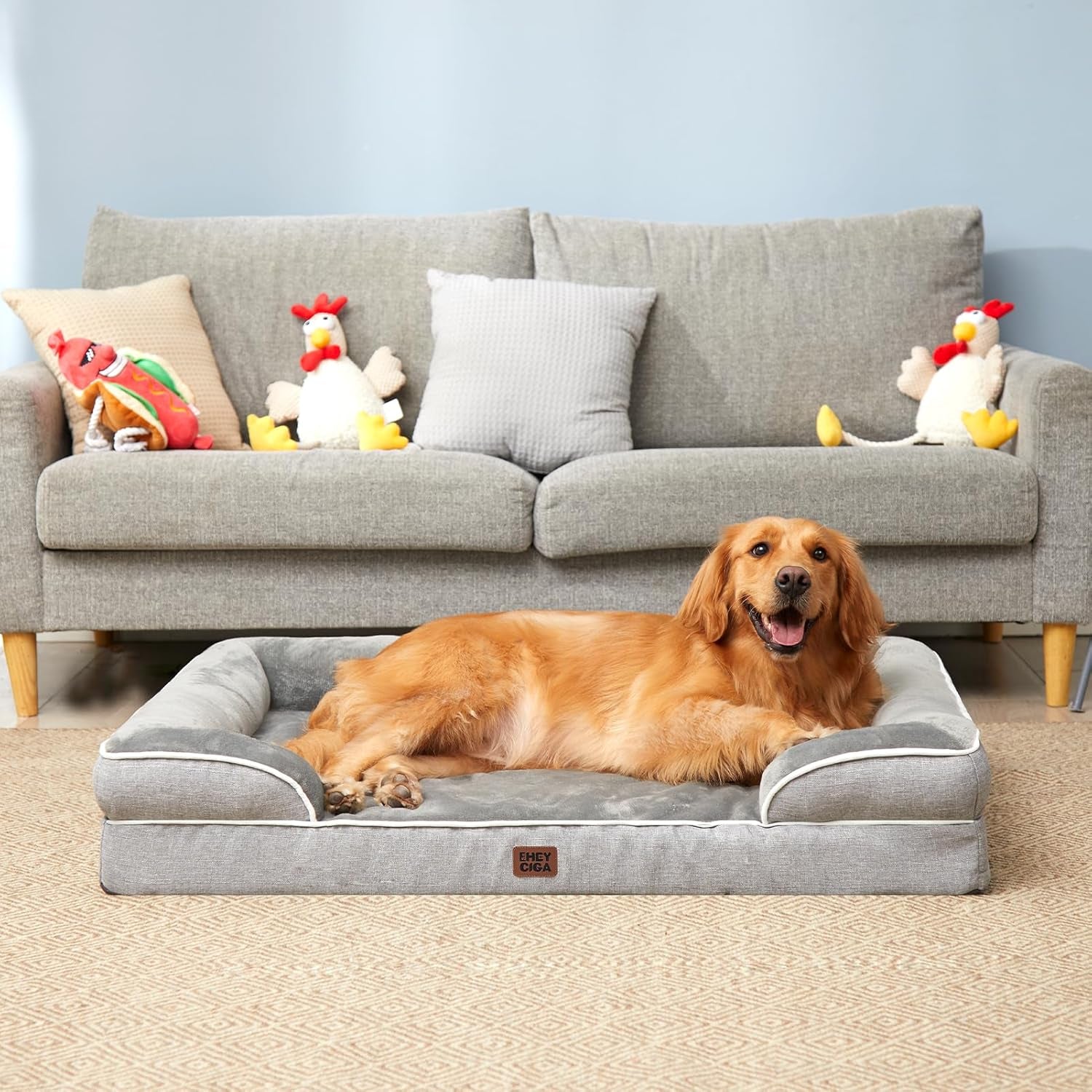 Orthopedic Memory Foam Dog Bed with Waterproof Cover