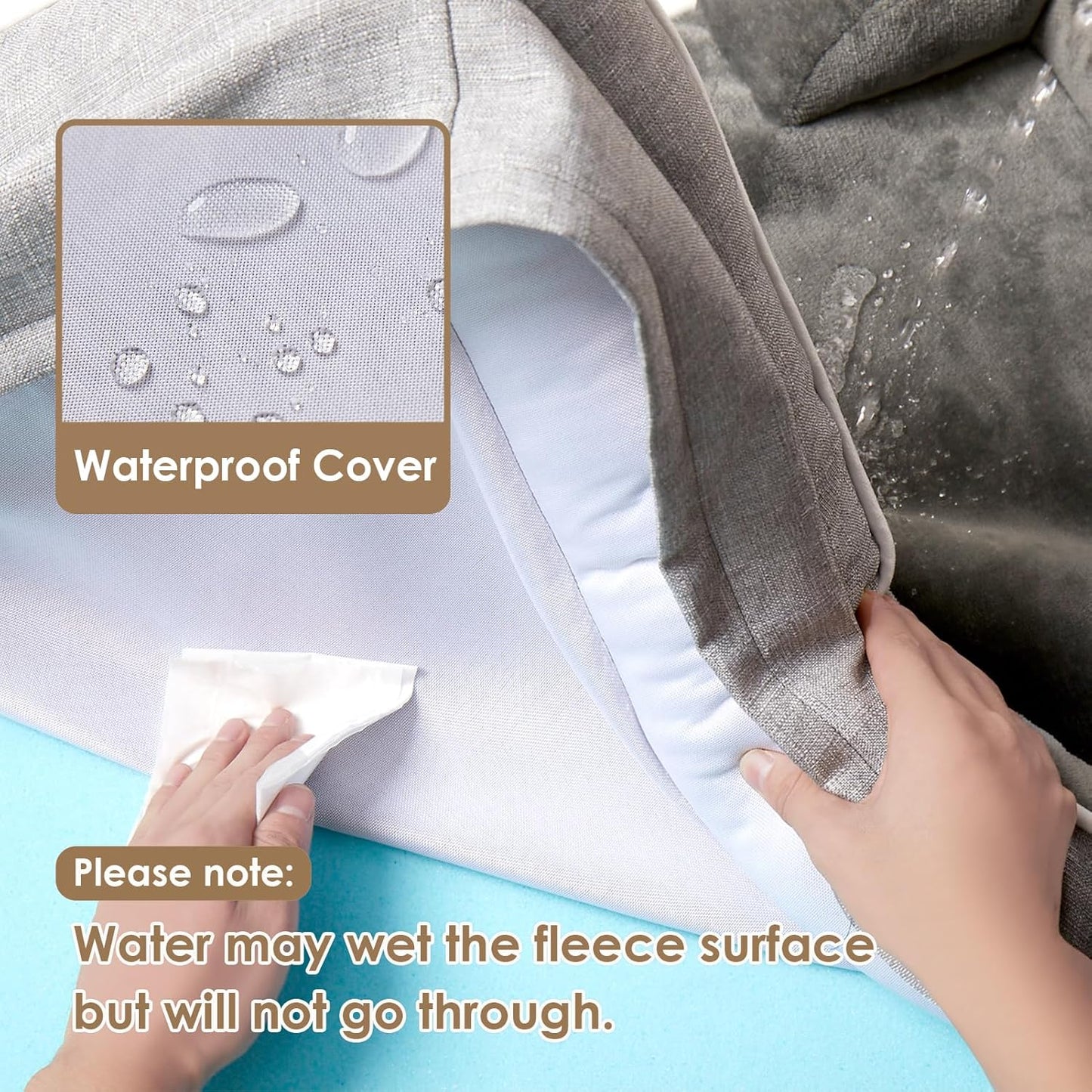 Orthopedic Memory Foam Dog Bed with Waterproof Cover