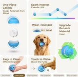 Smart Interactive Dog Ball – Automatic Motion Toy with LED Lights for Mental Stimulation & Active Play (Blue)