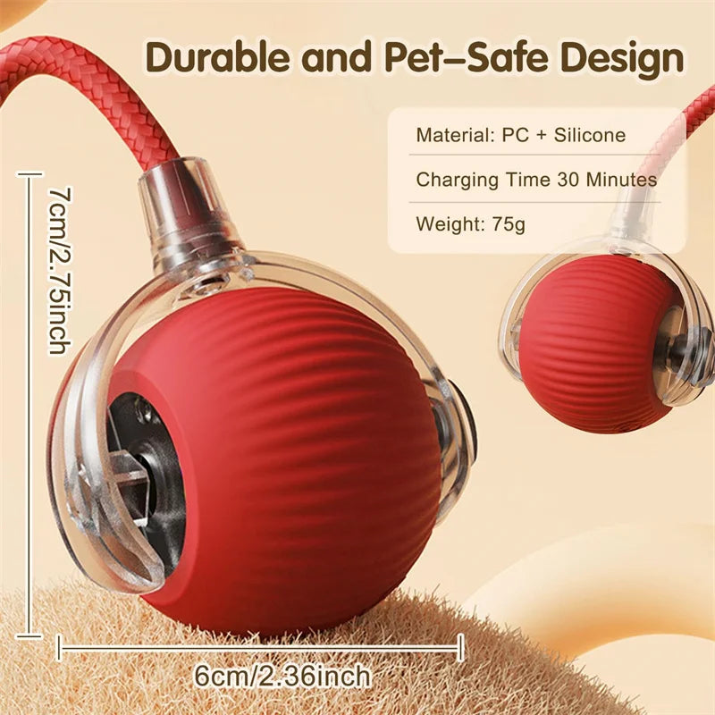 Interactive Cat Toy Ball Automatic Rolling Rechargeable, Anti-Anxiety Electric Teasing Toys for Cats