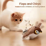 Interactive Flapping Bird Toy – Motion-Activated Plush for Dogs & Cats with Dual Sound Effects
