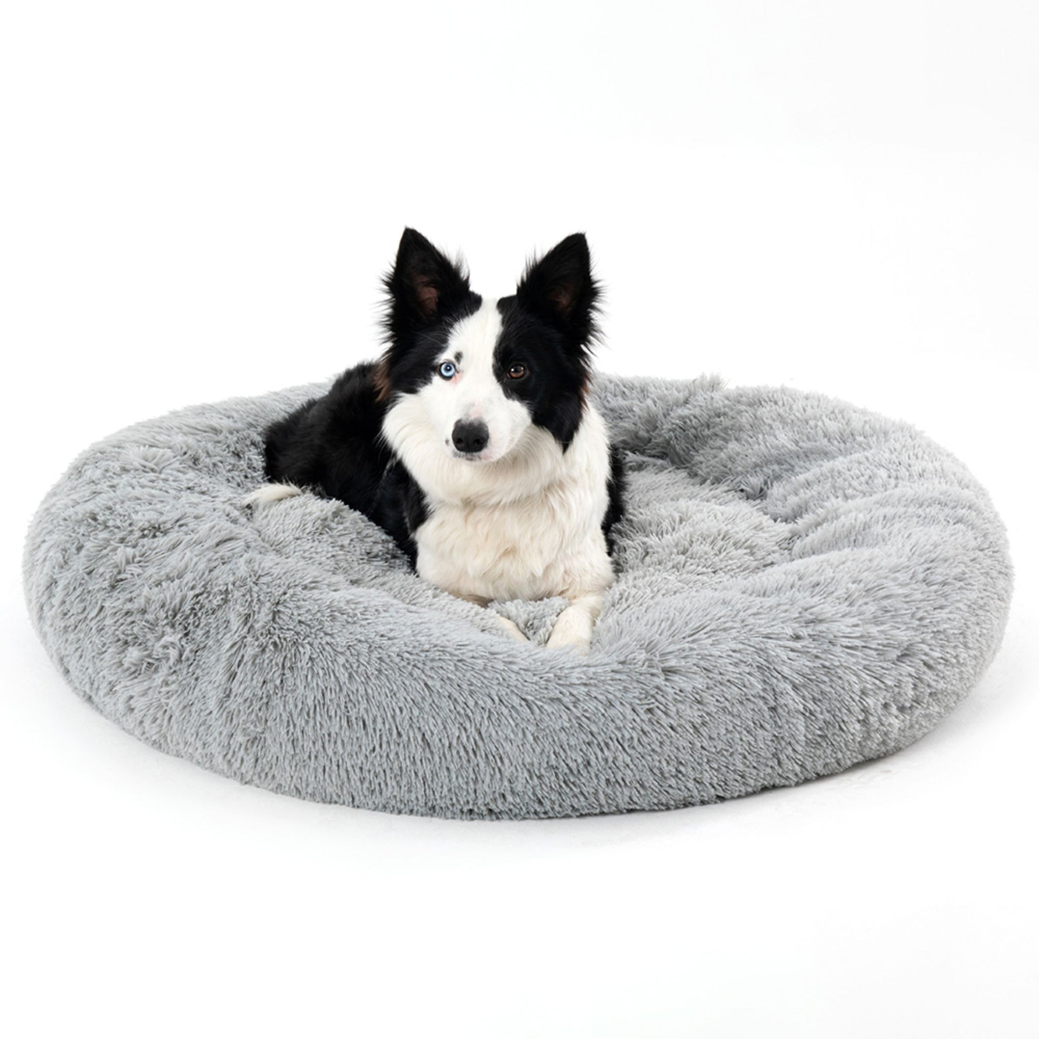 Calming Fluffy Donut Dog Bed
