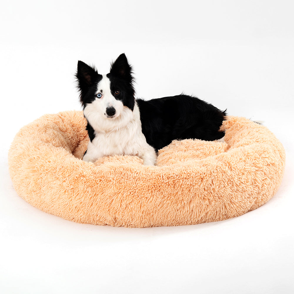 Calming Fluffy Donut Dog Bed