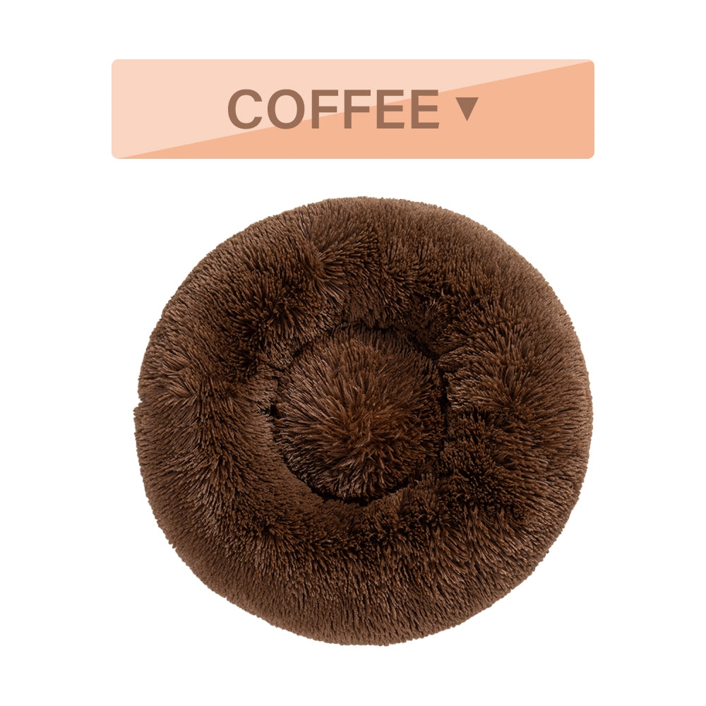 Calming Fluffy Donut Dog Bed