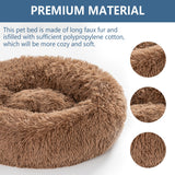 Calming Fluffy Donut Dog Bed