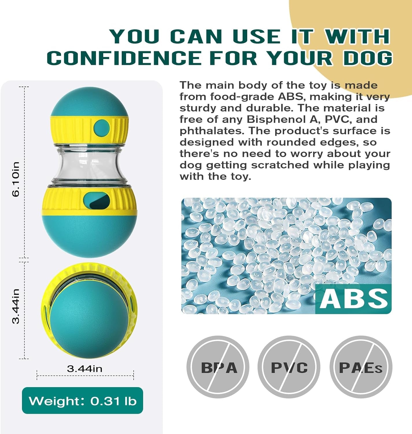 Premium Dog Puzzle Ball – Adjustable Treat Dispenser for Slow Feeding & Mental Stimulation (Green)