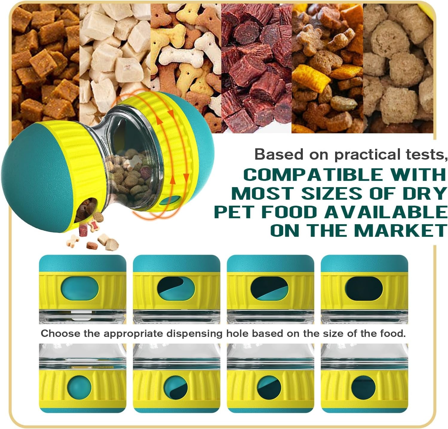 Premium Dog Puzzle Ball – Adjustable Treat Dispenser for Slow Feeding & Mental Stimulation (Green)
