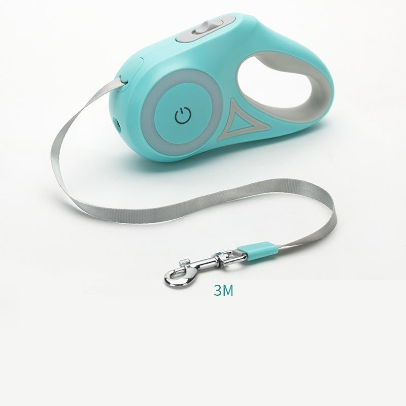 Retractable Dog Leash with LED Light – Automatic Pet Leash & Collar for Small & Medium Dogs
