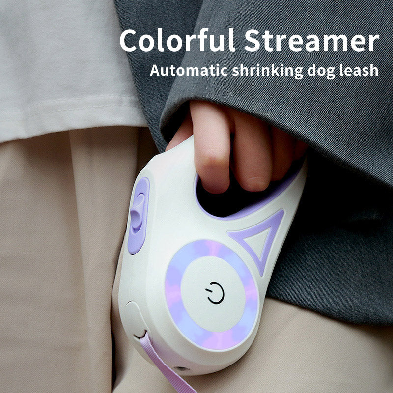 Retractable Dog Leash with LED Light – Automatic Pet Leash & Collar for Small & Medium Dogs