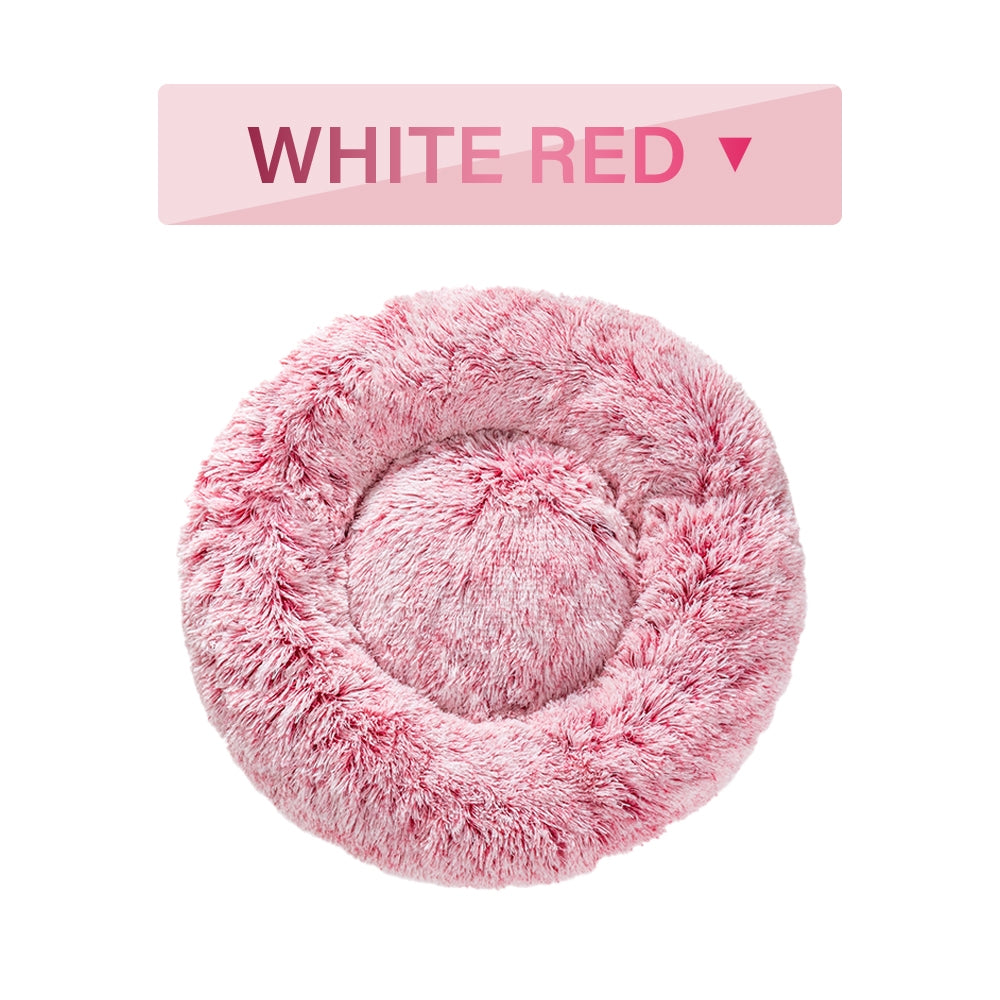 Calming Fluffy Donut Dog Bed