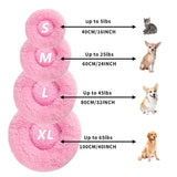 Calming Fluffy Donut Dog Bed