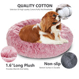 Calming Fluffy Donut Dog Bed